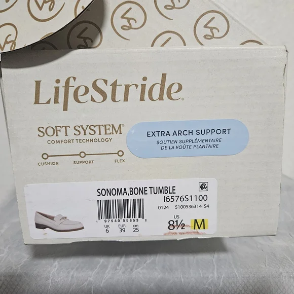 LifeStride Light Beige Loafers - Picture 2 of 5